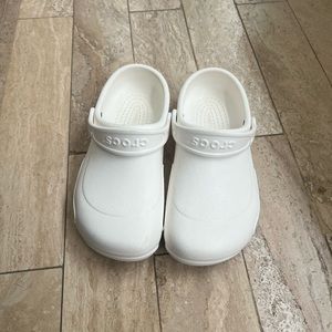 White bistro clog crocs